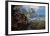 Village with Peasants and Animals-Jan Brueghel the Elder-Framed Giclee Print