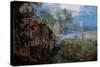 Village with Peasants and Animals-Jan Brueghel the Elder-Stretched Canvas