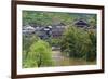 Village with river, Chengyang, Sanjiang, Guangxi Province, China-Keren Su-Framed Premium Photographic Print