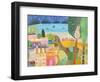 Village with Train-Nathaniel Mather-Framed Giclee Print