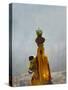 Village Woman Carrying Baby and Load on the Head, Udaipur, Rajasthan, India-Keren Su-Stretched Canvas