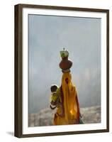 Village Woman Carrying Baby and Load on the Head, Udaipur, Rajasthan, India-Keren Su-Framed Premium Photographic Print