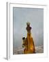 Village Woman Carrying Baby and Load on the Head, Udaipur, Rajasthan, India-Keren Su-Framed Premium Photographic Print