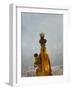 Village Woman Carrying Baby and Load on the Head, Udaipur, Rajasthan, India-Keren Su-Framed Photographic Print