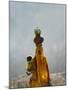 Village Woman Carrying Baby and Load on the Head, Udaipur, Rajasthan, India-Keren Su-Mounted Photographic Print