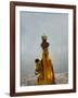 Village Woman Carrying Baby and Load on the Head, Udaipur, Rajasthan, India-Keren Su-Framed Photographic Print