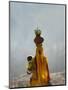 Village Woman Carrying Baby and Load on the Head, Udaipur, Rajasthan, India-Keren Su-Mounted Photographic Print