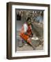 Village Woman Pounding Rice, Tamil Nadu, India-Occidor Ltd-Framed Photographic Print