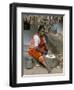 Village Woman Pounding Rice, Tamil Nadu, India-Occidor Ltd-Framed Photographic Print