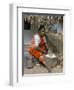 Village Woman Pounding Rice, Tamil Nadu, India-Occidor Ltd-Framed Photographic Print