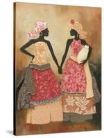 Village Women I-Carol Robinson-Stretched Canvas