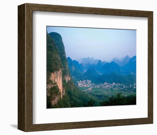 Village Wulingyuan Mountains-null-Framed Art Print