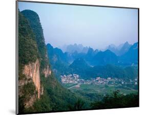 Village Wulingyuan Mountains-null-Mounted Art Print