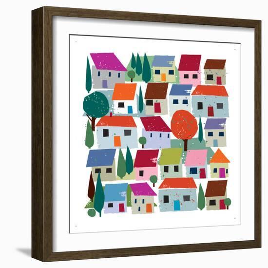 Village-Jenny Frean-Framed Giclee Print