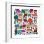 Village-Jenny Frean-Framed Giclee Print