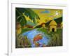 Village-Oscar Ortiz-Framed Giclee Print