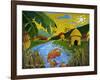 Village-Oscar Ortiz-Framed Giclee Print