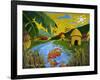 Village-Oscar Ortiz-Framed Giclee Print