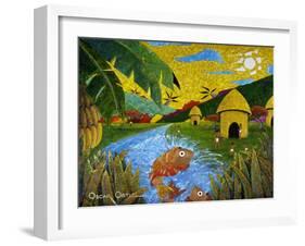 Village-Oscar Ortiz-Framed Giclee Print