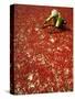 Villager Dries Red Chilies at Rambha, India-null-Stretched Canvas