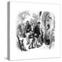 Villagers Going to Church on Sunday, London, 1872-null-Stretched Canvas
