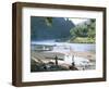 Villagers on Banks of Nam Tha River, a Tributary of the Mekong, South of Luang Nam Tha, Indochina-Richard Ashworth-Framed Photographic Print