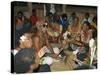 Villagers Singing at Cava Evening, Waya Island, Yasawa Group, Fiji, South Pacific Islands, Pacific-Julia Bayne-Stretched Canvas