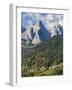 Villages Sarasin and Pongan in the Veneto under the peaks of Pale di San Martino, Dolomites, Italy-Martin Zwick-Framed Photographic Print