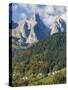 Villages Sarasin and Pongan in the Veneto under the peaks of Pale di San Martino, Dolomites, Italy-Martin Zwick-Stretched Canvas