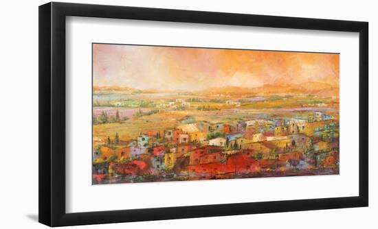 Villaggio delle Colline-Tebo Marzari-Framed Art Print