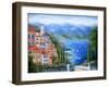 Villaggio Italiano Sul Lago-Marilyn Dunlap-Framed Art Print