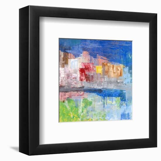 Villaggio sul lago-Italo Corrado-Framed Art Print