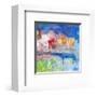 Villaggio sul lago-Italo Corrado-Framed Art Print