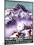 Villars, Switzerland - Naughty Gnomes Making Giant Snowball Poster-Lantern Press-Mounted Art Print