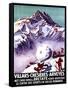 Villars, Switzerland - Naughty Gnomes Making Giant Snowball Poster-Lantern Press-Framed Stretched Canvas