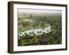 Villas at Aureum Palace Hotel and nearby stupas in the Bagan plain, Mandalay Region, Myanmar-null-Framed Photographic Print