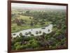 Villas at Aureum Palace Hotel and nearby stupas in the Bagan plain, Mandalay Region, Myanmar-null-Framed Photographic Print