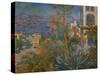 Villas at Bordighera, Italy Canvas, on loan from GAN.-Claude Monet-Stretched Canvas