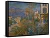 Villas at Bordighera, Italy Canvas, on loan from GAN.-Claude Monet-Framed Stretched Canvas