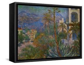 Villas in Bordighera, Italy-Claude Monet-Framed Stretched Canvas