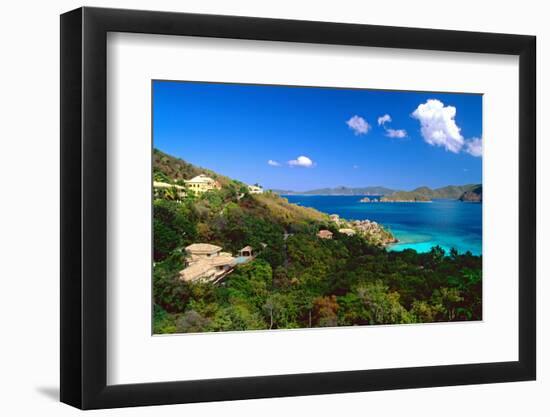 Villas with a View, St John, US Virgin Islands-George Oze-Framed Photographic Print