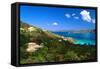 Villas with a View, St John, US Virgin Islands-George Oze-Framed Stretched Canvas