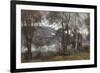 Ville-d'Avray: Blick auf der See durch das Gebüsch. 1865-70-Jean-Baptiste-Camille Corot-Framed Giclee Print