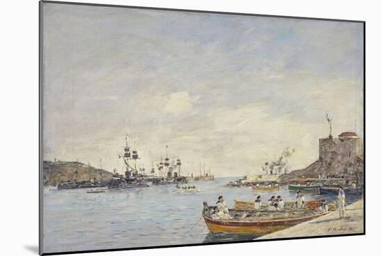 Villefranche Harbour, 1892-Eugene Louis Boudin-Mounted Giclee Print