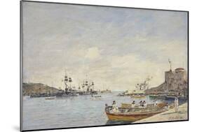 Villefranche Harbour, 1892-Eugene Louis Boudin-Mounted Giclee Print