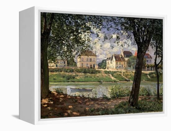 Villeneuve-La-Garenne (Village on the Sein), 1872-Alfred Sisley-Framed Stretched Canvas