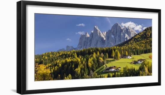 Villnšss Valley, Geisler Group, Gruppo Delle Odle, South Tyrol, Alto Adige, the Dolomites, Italy-Rainer Mirau-Framed Photographic Print