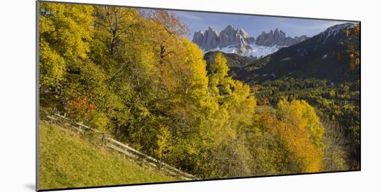 Villnšss Valley, Geisler Group, Gruppo Delle Odle, South Tyrol, Alto Adige, the Dolomites, Italy-Rainer Mirau-Mounted Photographic Print