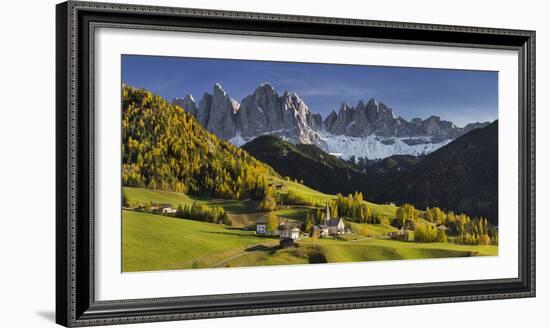 Villnšss Valley, Santa Maddalena, Geisler Group, Gruppo Delle Odle, South Tyrol-Rainer Mirau-Framed Photographic Print