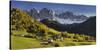 Villnšss Valley, Santa Maddalena, Geisler Group, Gruppo Delle Odle, South Tyrol-Rainer Mirau-Stretched Canvas